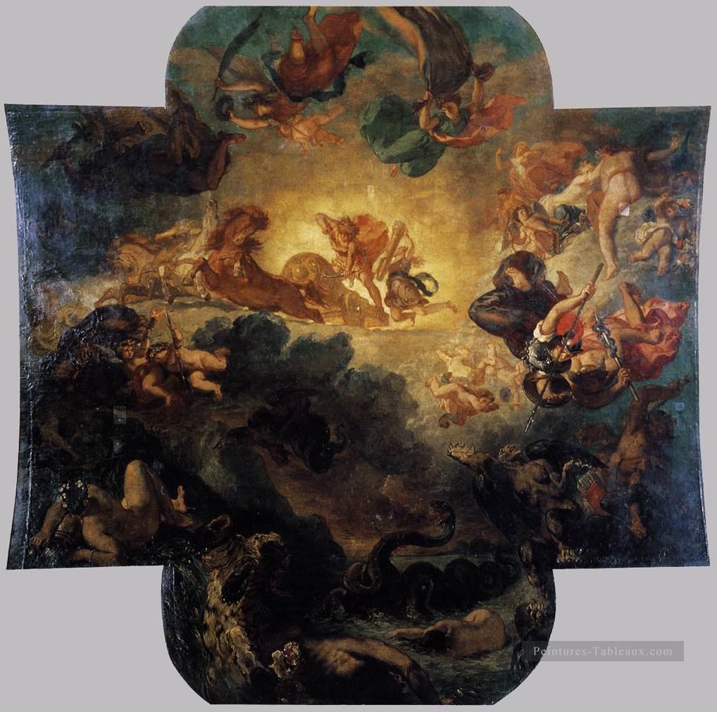Apollon vaincre le Python romantique Eugène Delacroix Peintures à l'huile